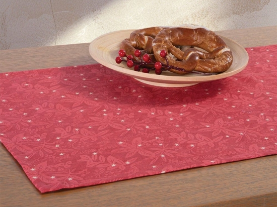 Runner Χριστουγεννιάτικο Grace Red Nef-Nef Homeware 45Χ140