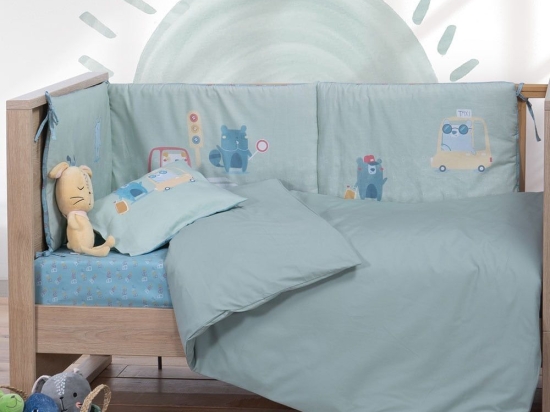 Παπλωματοθήκη Βρεφική Basic Mint Nef-Nef Homeware 110x150cm 100% Βαμβάκι