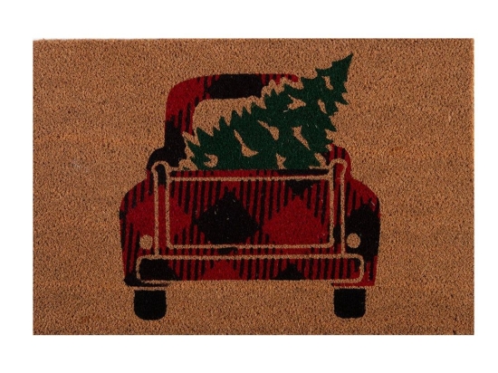 Πατάκι Εισόδου Χριστουγεννιάτικο Car Tree 40X60 Natural Nef-Nef Homeware 40Χ60 40x60cm