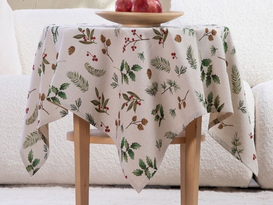 Τραπεζοκαρέ Χριστουγεννιάτικο Hello Winter Multi Nef-Nef Homeware 100X100cm