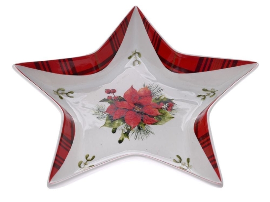 Πιάτο Αστέρι Poinsettia 79877 19cm Multi