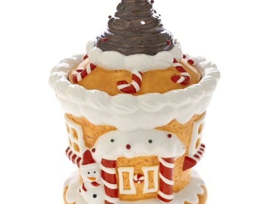 Χριστουγεννιάτικη Μπισκοτιέρα Gingerbread 81566 Φ14x20cm Multi