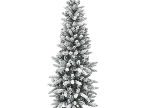 Χριστουγεννιάτικο Δέντρο Flocked Pencil 81950 150cm (492tips) White-Green