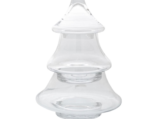 Χριστoυγεννιάτικο Δοχείο Με Καπάκι 86090 20x30cm Clear