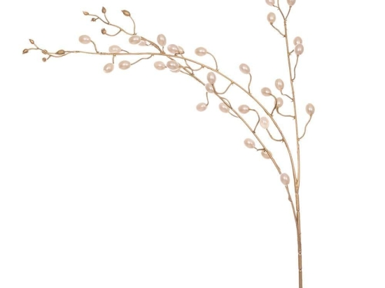 Κλαδί Κρεμαστό Με Πέρλες 86213 85cm White