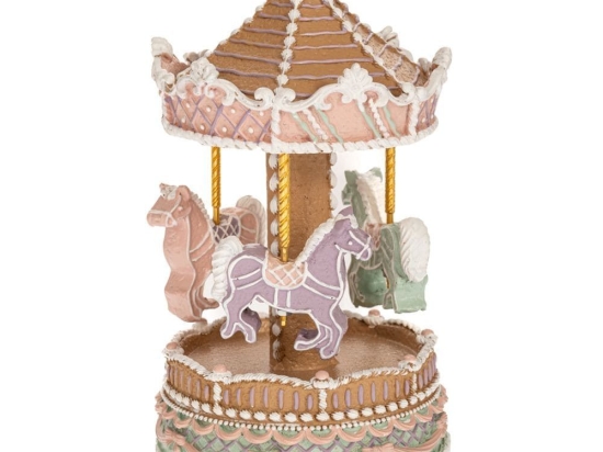 Διακοσμητικό Καρουζέλ Gingerbread Με Μουσική 86348 Φ11x21cm Multi