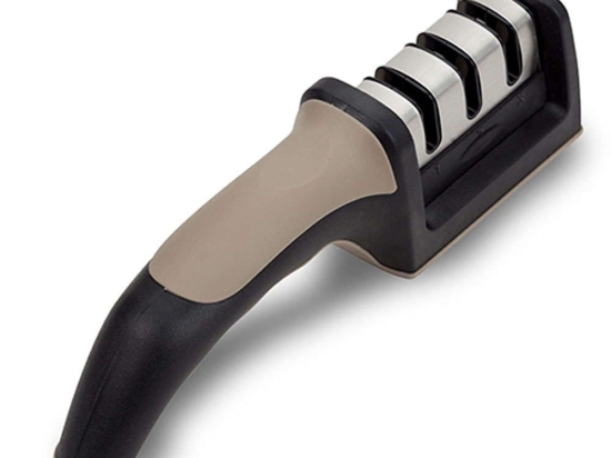 Ακονιστήρι Ατσάλινων Μαχαιριών Misty 10-186-006 21,5cm Beige-Black Nava 3 Ατσάλι,Πλαστικό