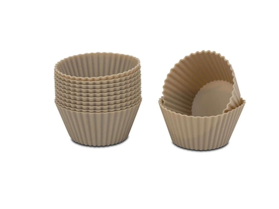 Φόρμες Cupcakes Misty (Σετ 12Τμχ) 10-111-067 6,5cm Beige Nava Σιλικόνη
