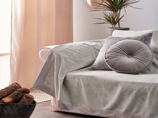 Ριχτάρι Bally Grey Palamaiki Πολυθρόνα 180x160cm Πολυέστερ