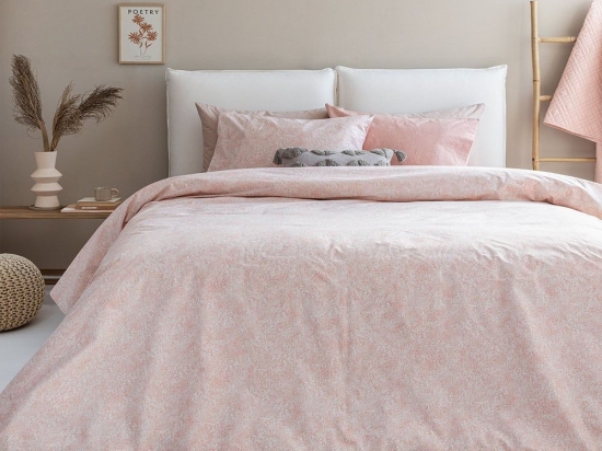 Σεντόνια FL6227 Με Λάστιχο (Σετ 3τμχ) Pink Palamaiki Μονό 110x230cm 100% Βαμβάκι