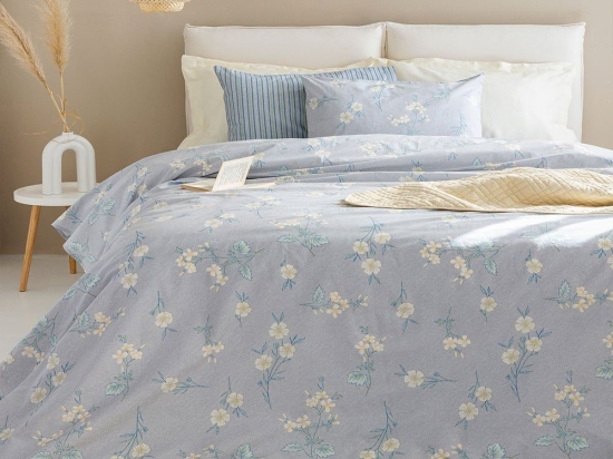Σεντόνια FL6240 (Σετ 4τμχ) Denim Palamaiki Υπέρδιπλο 240x260cm 100% Βαμβάκι