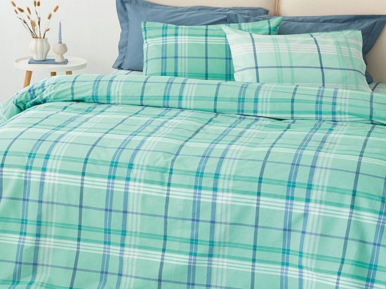 Σεντόνια FL6241 (Σετ 3τμχ) Turqoise Palamaiki Μονό 170x260cm 100% Βαμβάκι