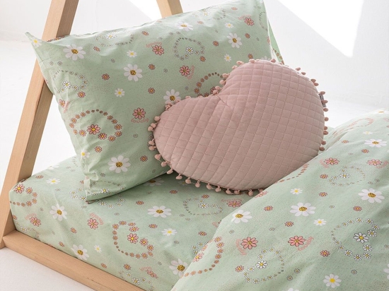 Μαξιλαροθήκη Παιδική MK758 Green-Pink Palamaiki 40x50 100% Βαμβάκι