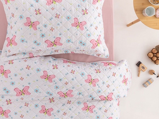 Μαξιλαροθήκη Παιδική MCR356 Oxford White-Pink Palamaiki 50Χ70 Microfiber-Polyester