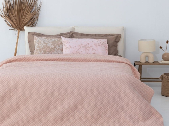 Κουβερλί Pitha Blush Palamaiki Υπέρδιπλo 220x240cm Microfiber