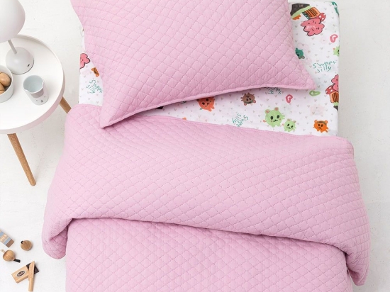 Κουβερλί Jenn (Σετ 2τμχ) Pink Palamaiki Ημίδιπλο 160x240cm Microfiber
