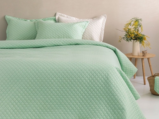 Κουβερλί Jenn (Σετ 3τμχ) Mint Palamaiki King Size 260x240cm Microfiber