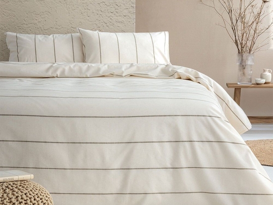 Σεντόνια INA102 (Σετ 3τμχ) Ecru-Beige Palamaiki Υπέρδιπλο 235x260 Βαμβάκι-Lyocell