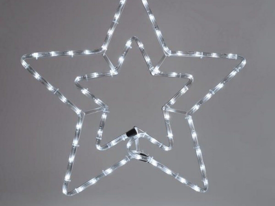 Φωτοσωλήνας Αστέρι Διπλό Led 600-20210 55x56cm 8000-12000K IP44 Clear