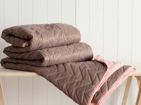 Κουβερλί Micro-14 Brown-Pink Vesta Home Υπέρδιπλο 220x230cm Microfiber