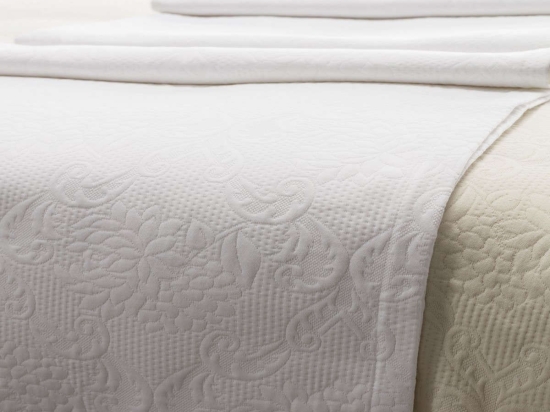 Κουβέρτα 1068 Πικέ White Vesta Home Μονό 170x250cm 100% Βαμβάκι
