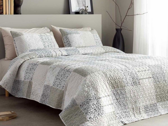Κουβερλί 4022 Grey-Beige Vesta Home Μονό 160X230cm Microfiber