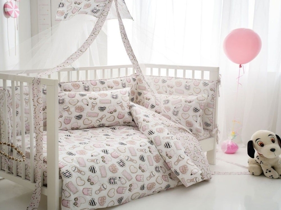 Παπλωματοθήκη Βρεφική Pinky (Σετ 2τμχ) Pink Vesta Home 120x160cm 100% Βαμβάκι