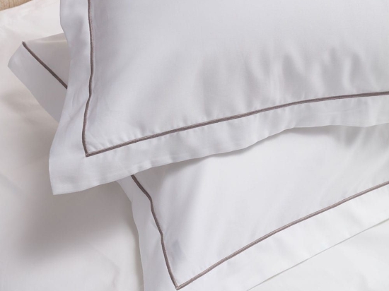 Μαξιλαροθήκες Σετ 2τμχ Iro-SP White-Grey Vesta Home 55X75 55x75cm 100% Βαμβάκι
