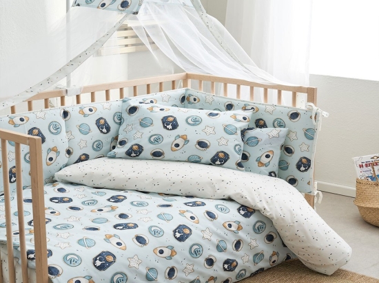 Σεντόνια Βρεφικά Cosmic (Σετ 3τμχ) Ciel Vesta Home Λίκνου 70x125cm 100% Βαμβάκι