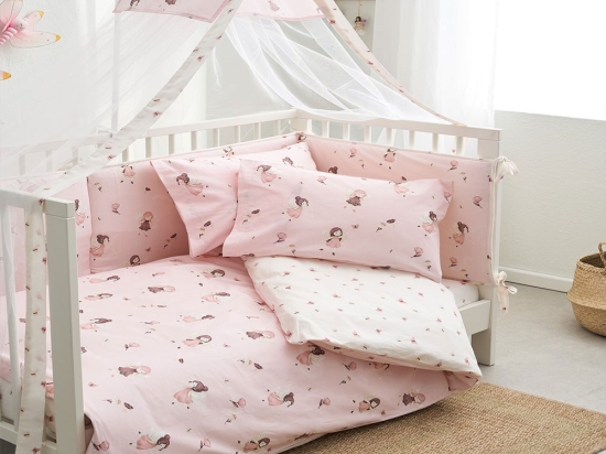 Κουβερλί Βρεφικό Fairy Pink Vesta Home 120x160cm 100% Βαμβάκι