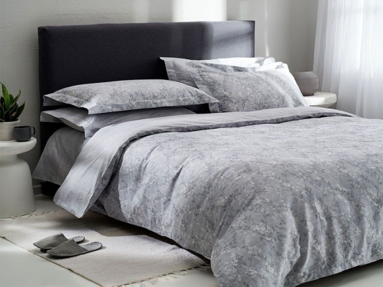 Σεντόνια Torino-1 (Σετ 4τμχ) Grey Vesta Home Υπέρδιπλo 240x270cm 100% Cotton Satin