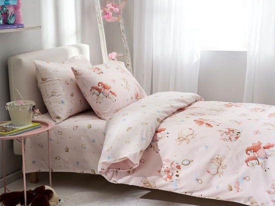 Κουβερλί Παιδικό Tiara Pink Vesta Home Μονό 160x230cm 100% Βαμβάκι