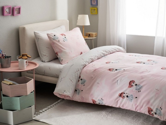 Σεντόνια Παιδικά Rozy Με Λάστιχο (Σετ 3τμχ) Pink Vesta Home Μονό 170x260cm 100% Βαμβάκι