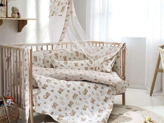 Κουβερλί Βρεφικό Berry Beige-Pink Vesta Home 120x160cm 100% Βαμβάκι