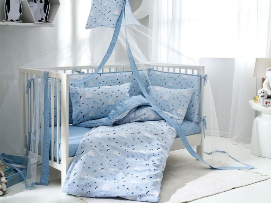 Κουβερλί Βρεφικό Arktos Blue Vesta Home 120x160cm 100% Βαμβάκι