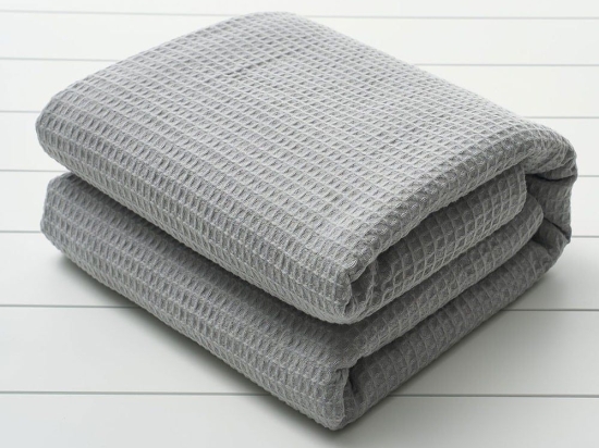Κουβέρτα 1080 Πικέ Light Grey Vesta Home Μονό 170x250cm 100% Βαμβάκι