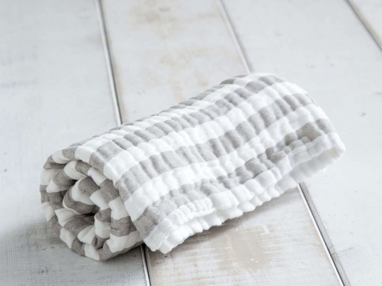 Κουβέρτα Βρεφική - Noodle Grey Nima Αγκαλιάς 75x110cm 100% Βαμβάκι