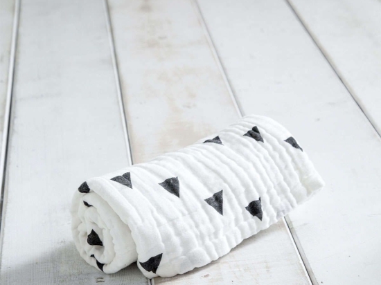 Κουβέρτα Βρεφική - Razzle White-Grey Nima Αγκαλιάς 75x110cm 100% Βαμβάκι