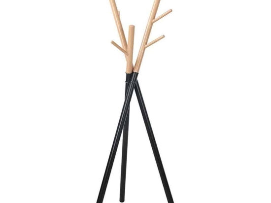 Καλόγερος Osaka Natural-Black 60x52x172cm 29-0069 Μέταλλο
