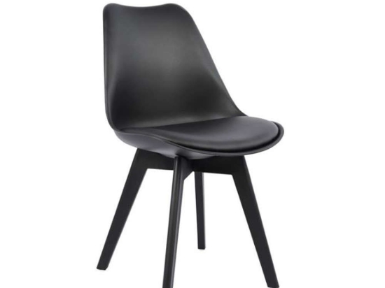 Καρέκλα Pocket Black 49x54x80cm 03-0760 Σετ 4τμχ Ξύλο,Πολυπροπυλένιο