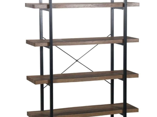 Βιβλιοθήκη Brick-Urban 24-0604 105x32x140cm Walnut-Black