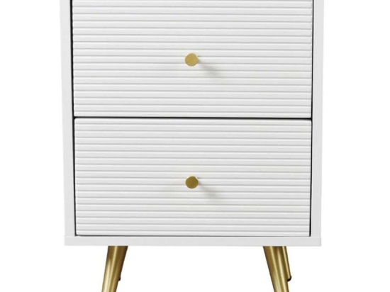 Κομοδίνο Zizel 09-1471 40x35x59cm White-Gold