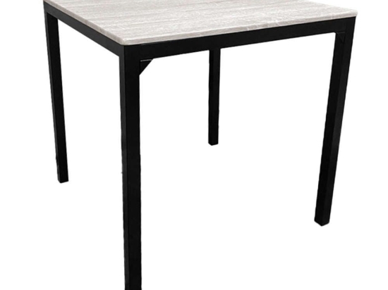 Τραπέζι Studio 02-0563 75x75x75cm Sonoma-Black Μοριοσανίδα, Μέταλλο