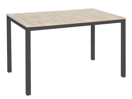 Τραπέζι Studio 02-0565 120x70x75cm Sonoma-Black Μοριοσανίδα, Μέταλλο