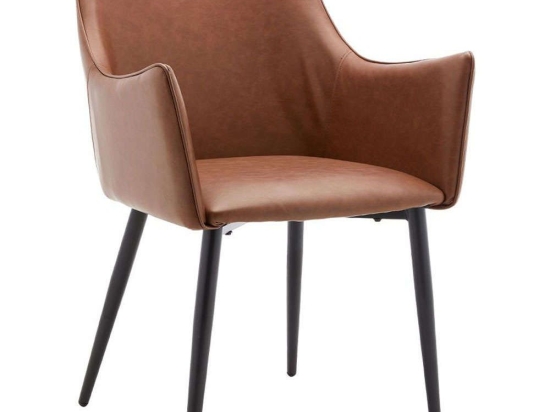 Πολυθρόνα Malone 03-1048 46x61x86,5cm Taba Μέταλλο,Τεχνόδερμα