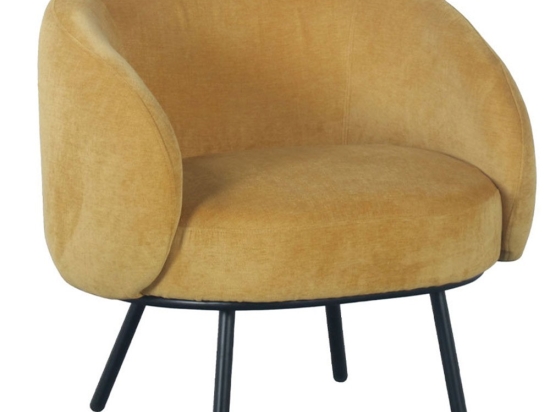 Πολυθρόνα Malu 01-3232 74x68x74cm Yellow-Black