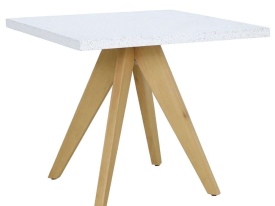Τραπέζι Terrazzo 22-0138 90x90x75cm Terra Κεραμικό,Ξύλο