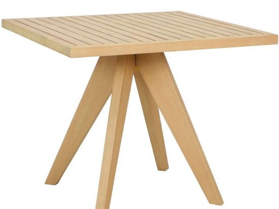Τραπέζι Doga 22-0139 90x90x75cm Natural Ξύλο
