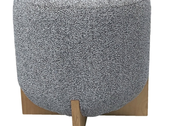 Σκαμπό Μπουκλέ Volcano 16-0695 45x45x45 Beige-Black