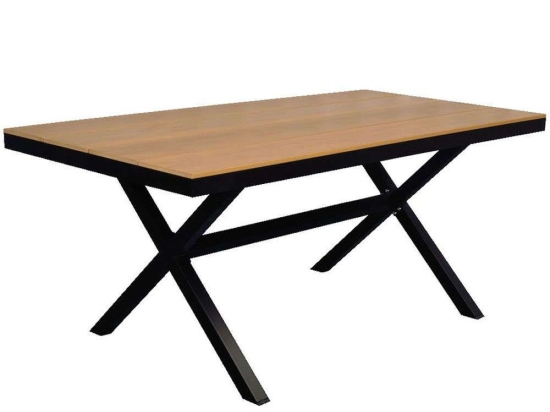 Τραπέζι Dock 22-0162 180x90x75cm Natural-Black